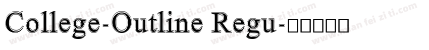 College-Outline Regu字体转换